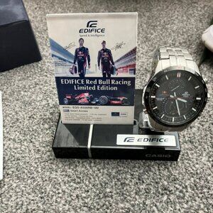 Casio Edifice red bull watch solar powered